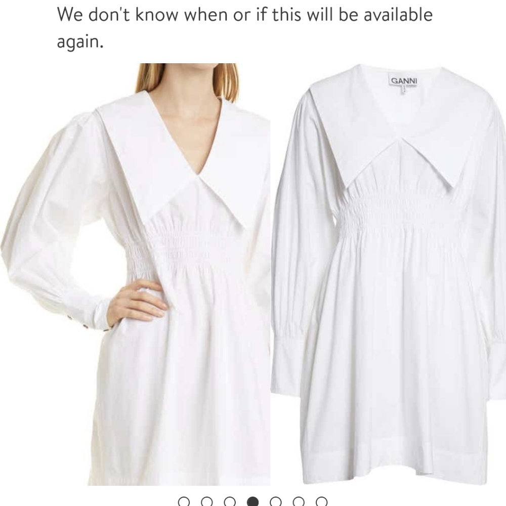 Ganni organic cotton poplin minidress